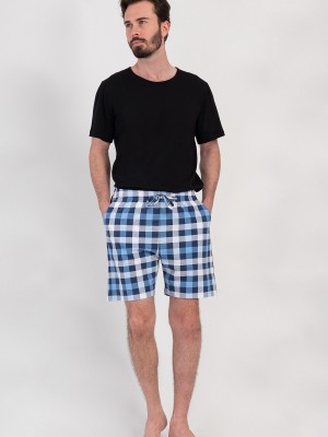 Man Supreme Big Size Blue Plaid Short Man Supreme Big Size Blue Plaid Short
