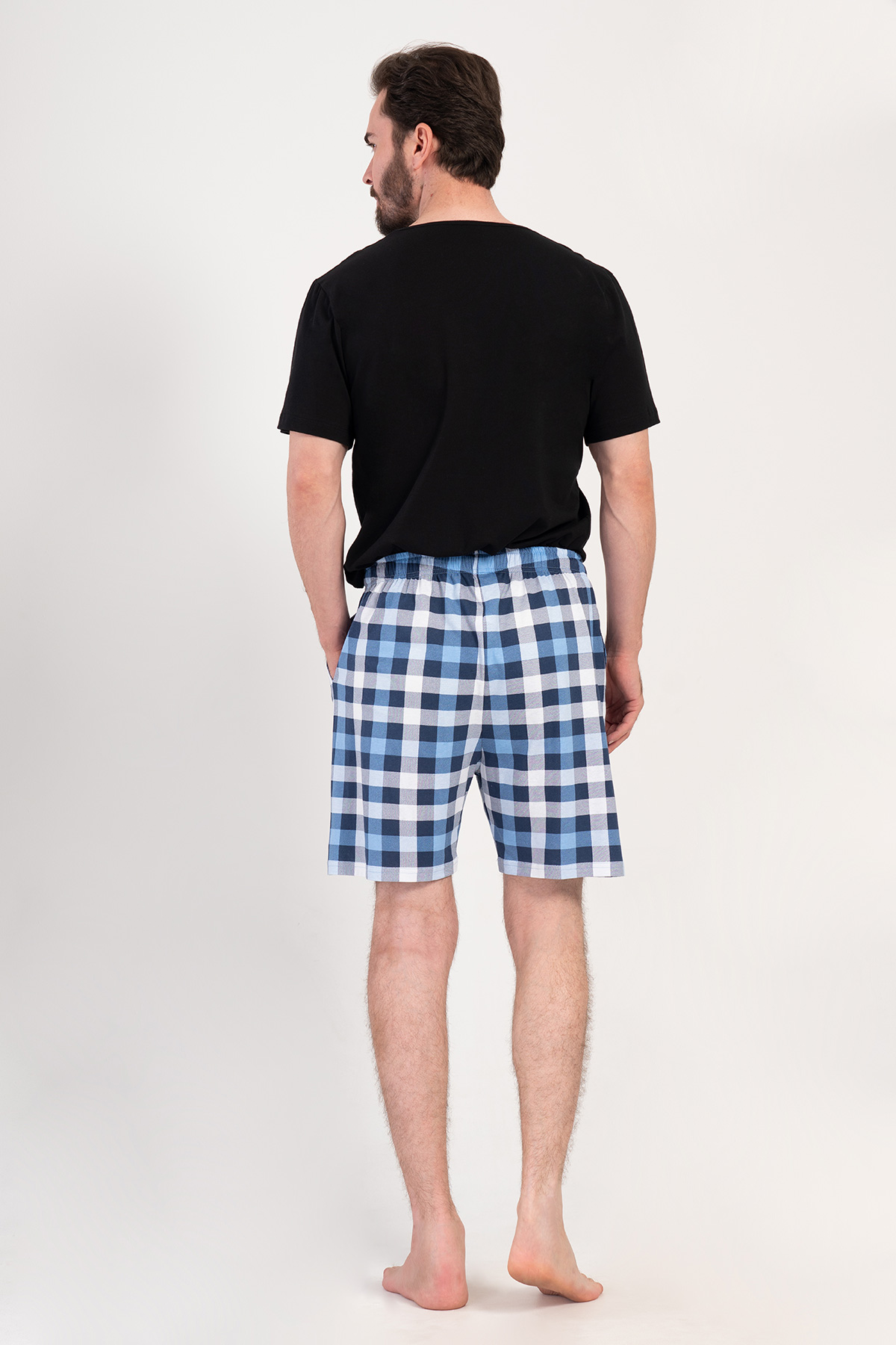 Man Supreme Big Size Blue Plaid Short Man Supreme Big Size Blue Plaid Short