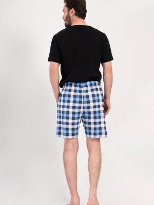 Man Supreme Big Size Blue Plaid Short Man Supreme Big Size Blue Plaid Short