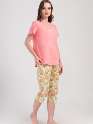 Woman Supreme Lase Short Sleeve Capri Set Woman Supreme Lase Short Sleeve Capri Set