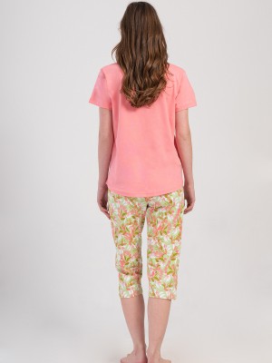 Woman Supreme Lase Short Sleeve Capri Set Woman Supreme Lase Short Sleeve Capri Set