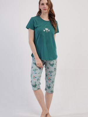 Woman Supreme Kima Short Sleeve Capri Set Woman Supreme Kima Short Sleeve Capri Set