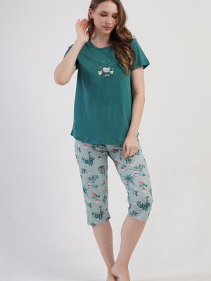 Woman Supreme Kima Short Sleeve Capri Set Woman Supreme Kima Short Sleeve Capri Set