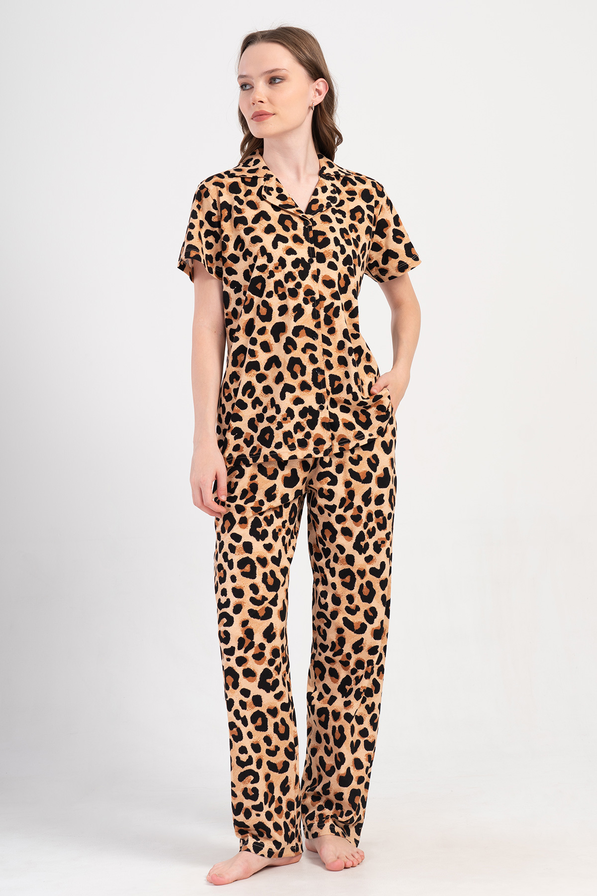 Woman Supreme Big Size Leopard Pyjama Set Woman Supreme Big Size Leopard Pyjama Set
