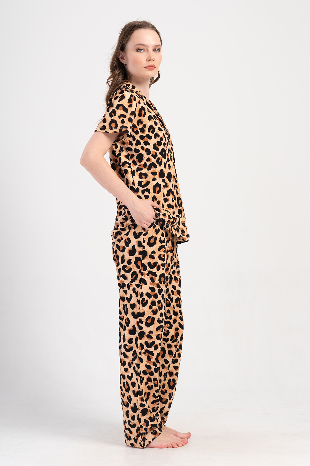 Woman Supreme Big Size Leopard Pyjama Set Woman Supreme Big Size Leopard Pyjama Set