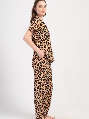 Woman Supreme Big Size Leopard Pyjama Set Woman Supreme Big Size Leopard Pyjama Set