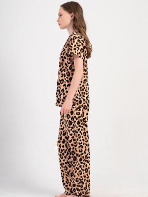 Woman Supreme Big Size Leopard Pyjama Set Woman Supreme Big Size Leopard Pyjama Set