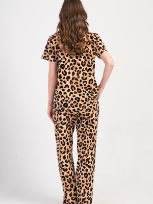 Woman Supreme Big Size Leopard Pyjama Set Woman Supreme Big Size Leopard Pyjama Set