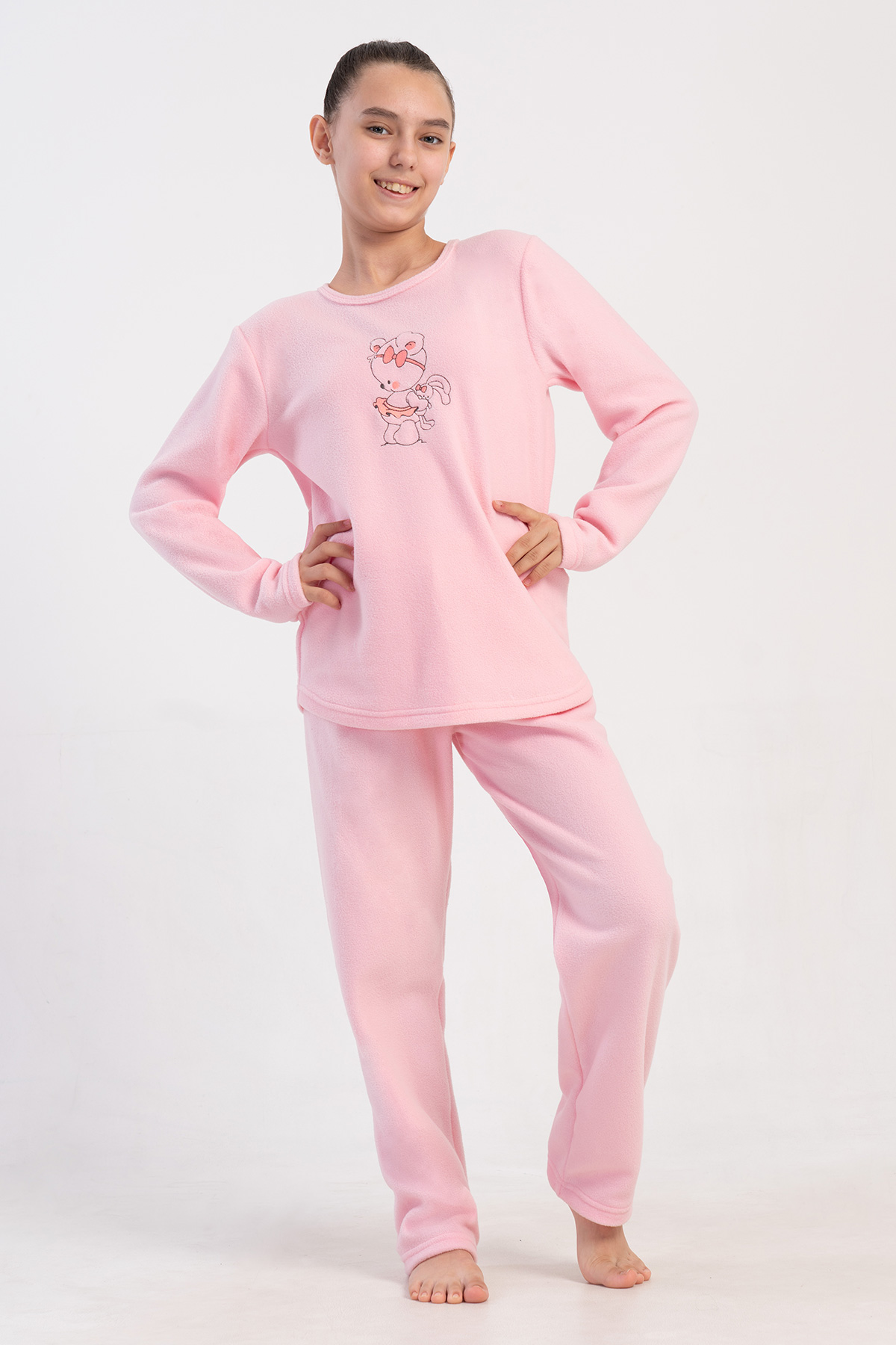 Kids' Girl Fleece Pink Pyjama Set Kids' Girl Fleece Pink Pyjama Set