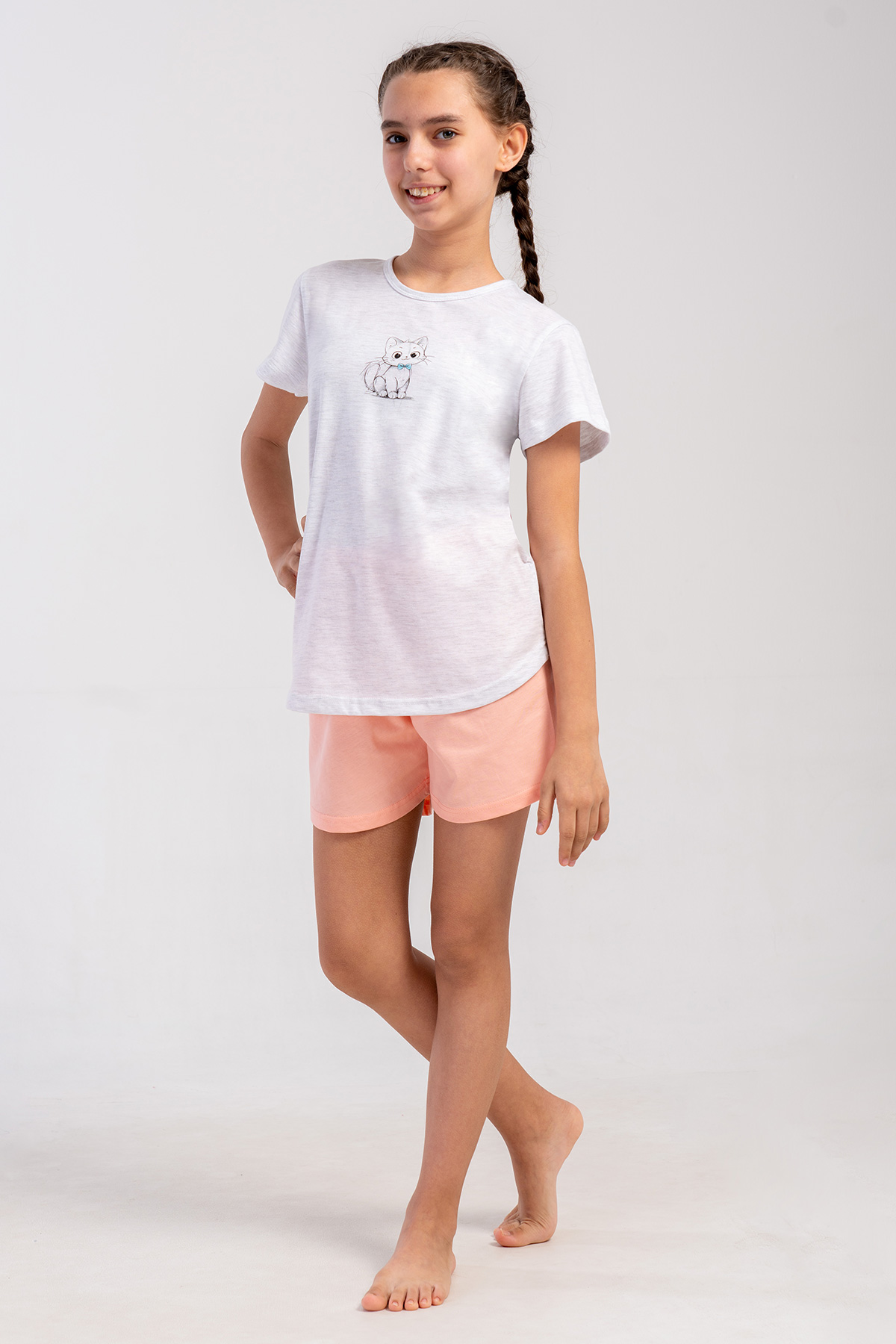 Kids' Girl Supreme Little Cat Short Set Kids' Girl Supreme Little Cat Short Set