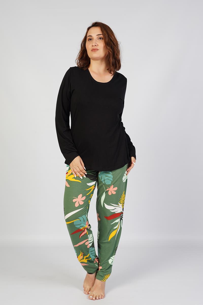 Woman Big Size Herbal Pyjama Set