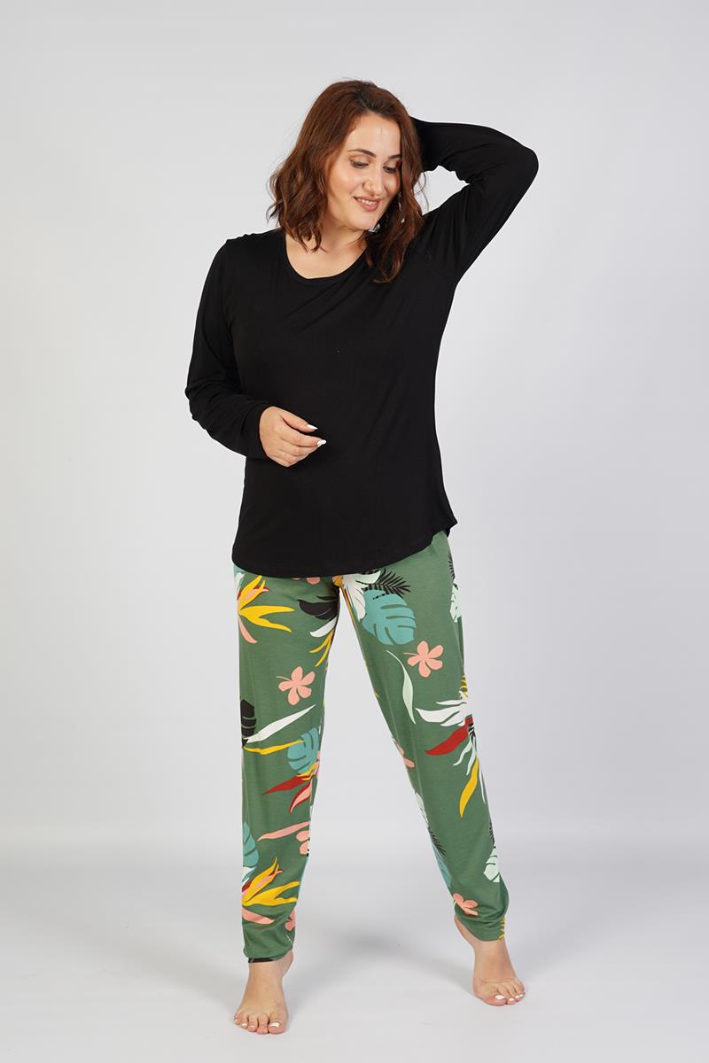 Woman Big Size Herbal Pyjama Set