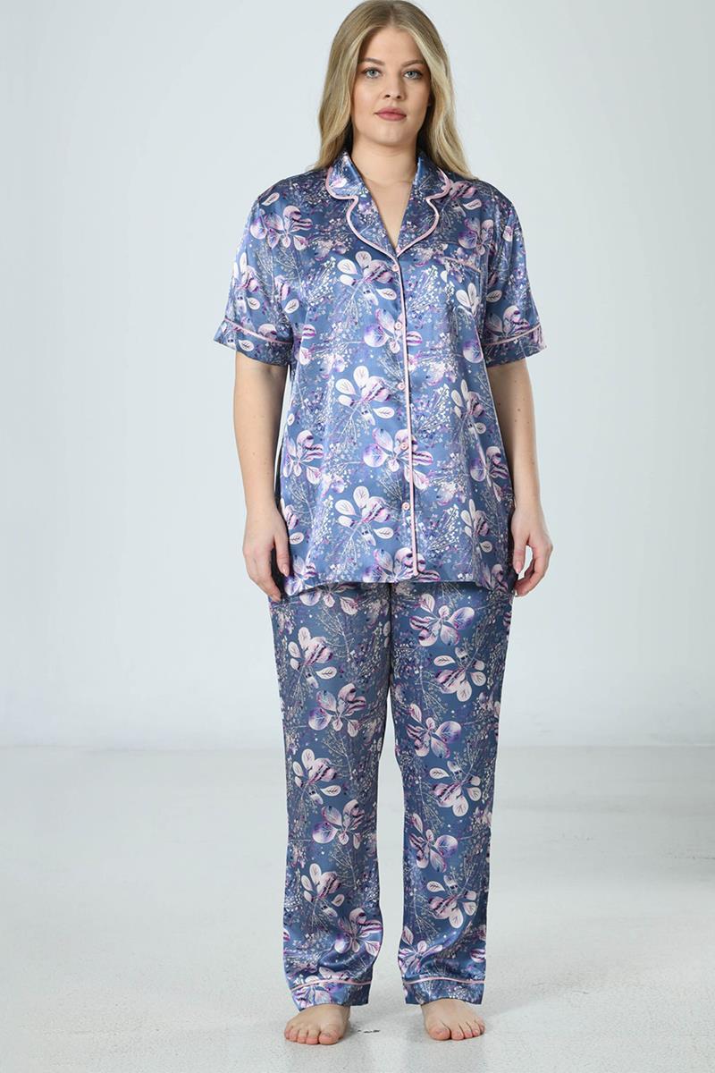 Woman Satin Big Size Etta Pyjama Set