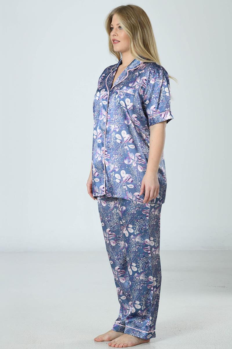 Woman Satin Big Size Etta Pyjama Set