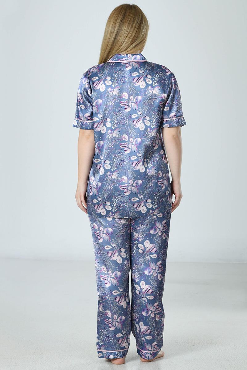 Woman Satin Big Size Etta Pyjama Set