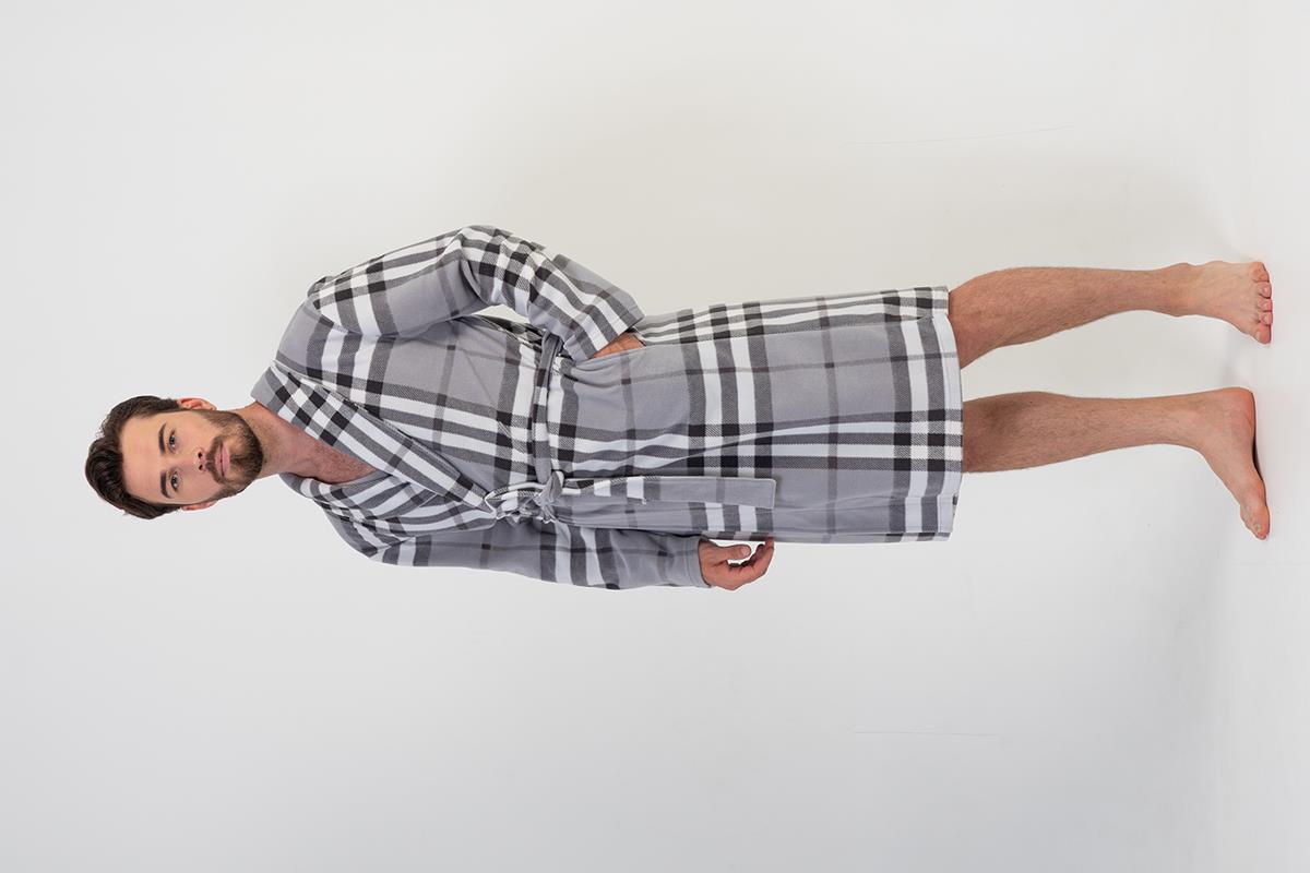 Man Plaid Dressing Gown