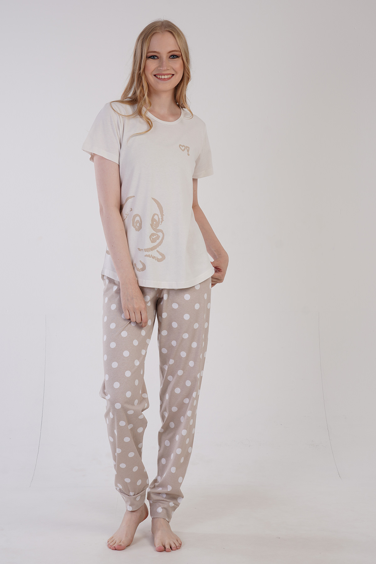 Woman Bera Short Sleeve Pyjama Set