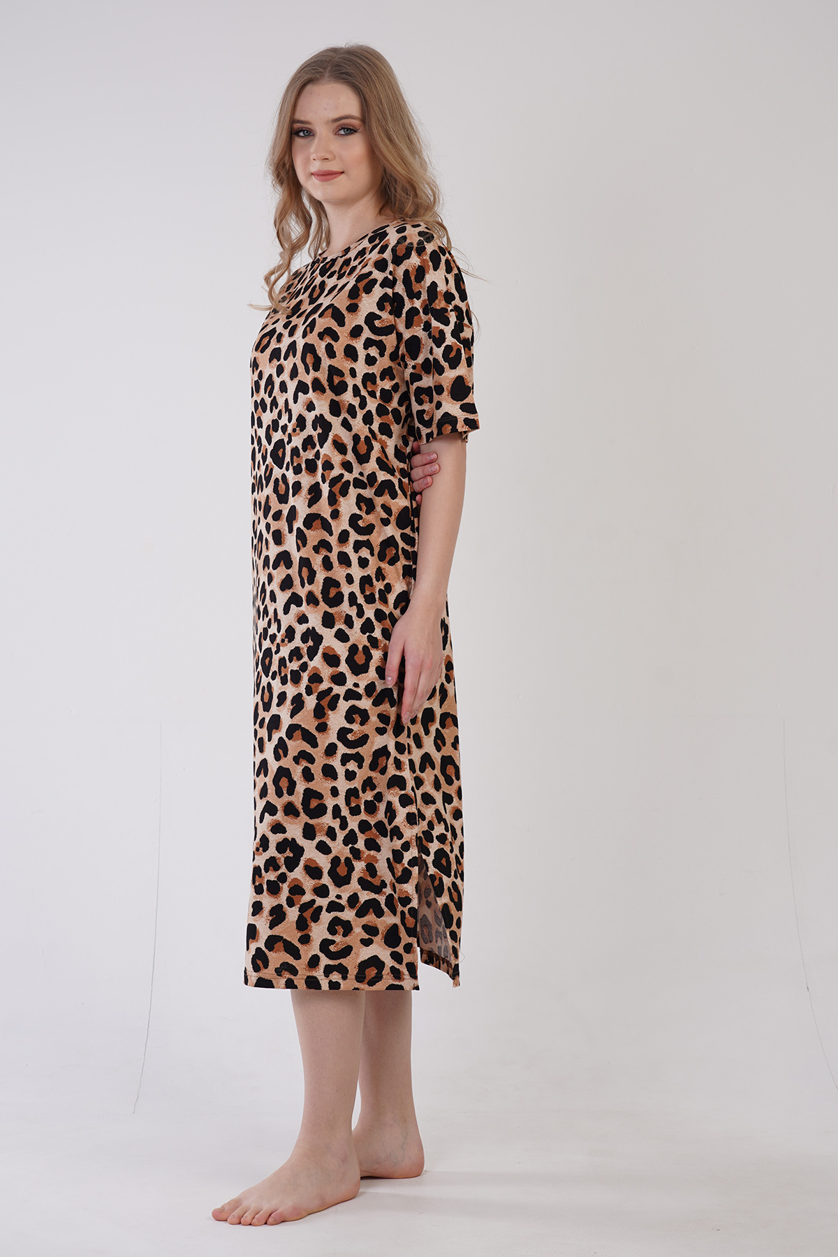 Woman Leopard Supreme Vent Detail Tunic