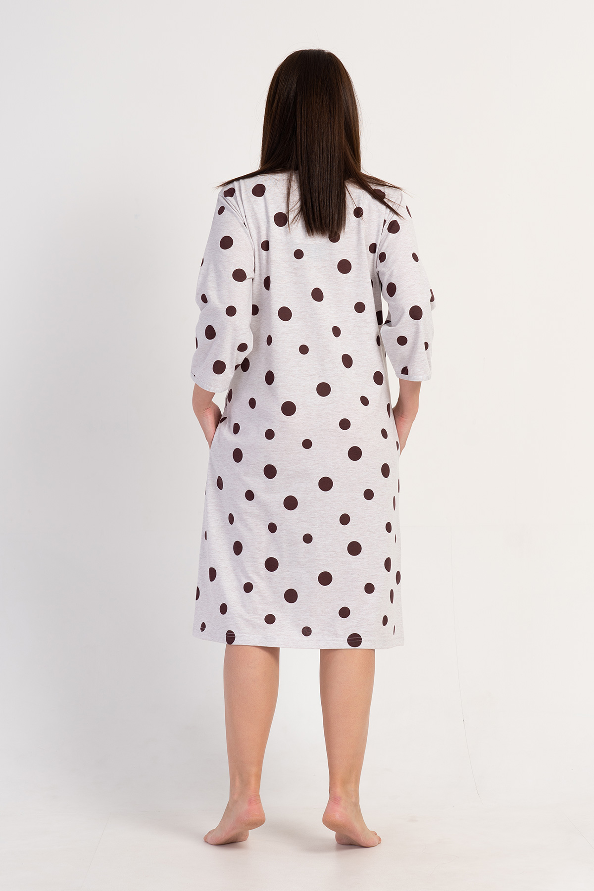 Woman Polka Dot Supreme Big Size Home Dress