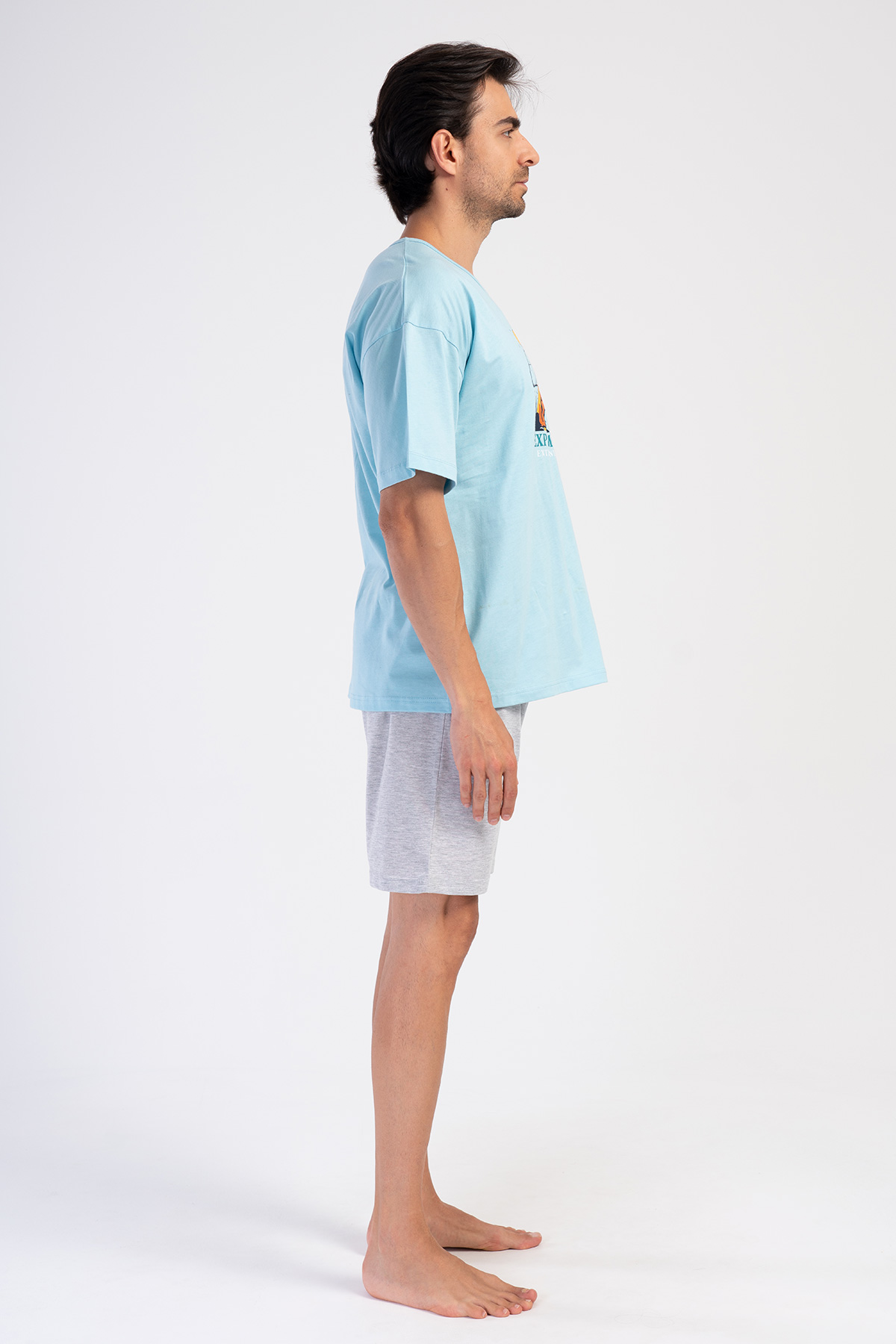 Man Explore Supreme Low Shoulder Short Set