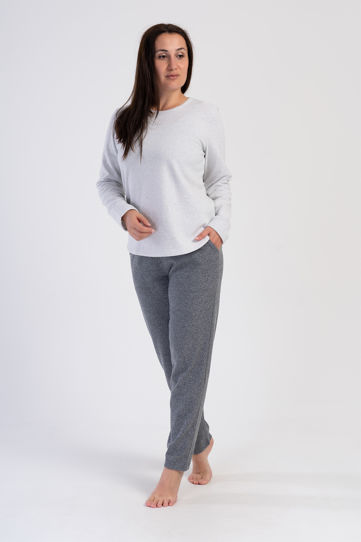 Woman Mate Jacquard Big Size Pyjama Set