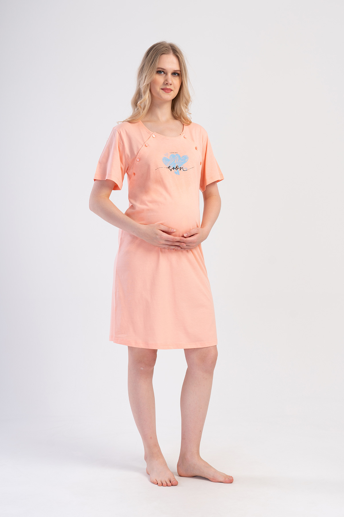 Woman Katie Double Buttoned Pregnant Tunic