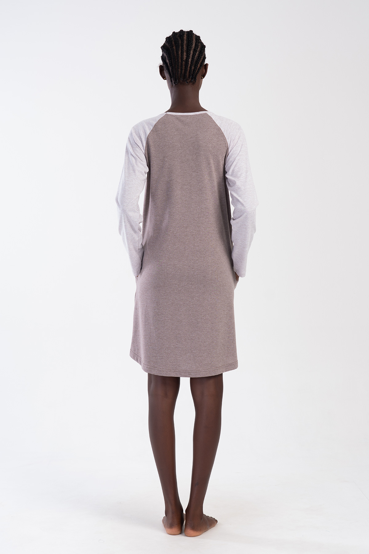 Woman Supreme Beige O Neck Tunic