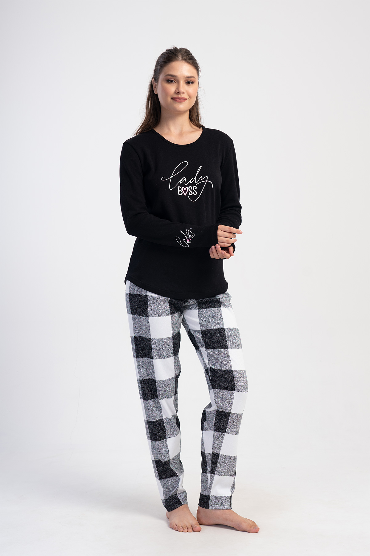 Woman Lady Boss Interlock Pyjama Set