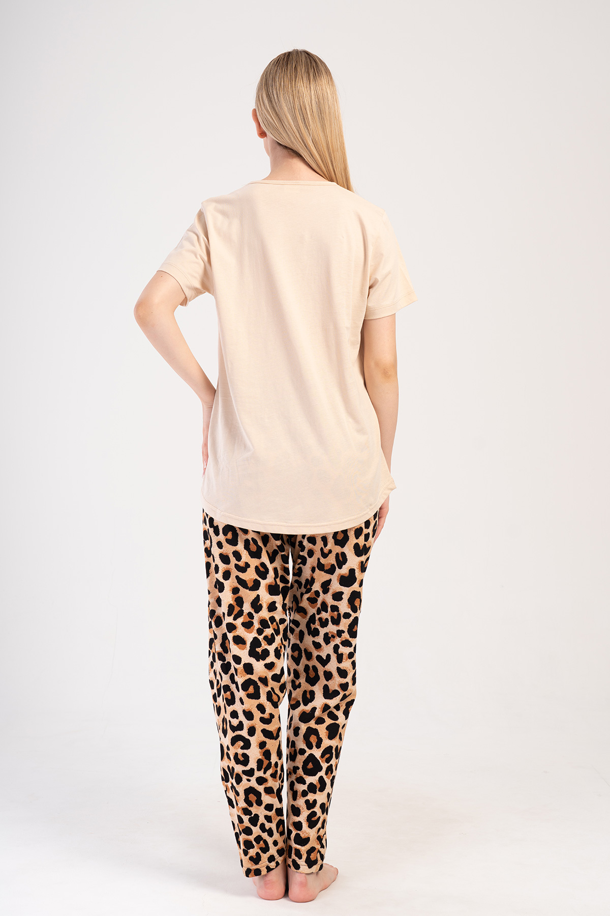 Woman Big Size Leopard Pyjama Set