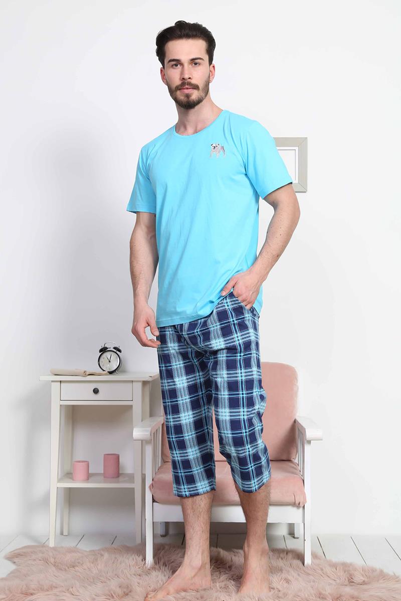 Man XXL Suprem Plaid Pattern Capri Set