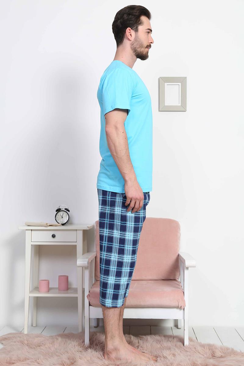 Man XXL Suprem Plaid Pattern Capri Set