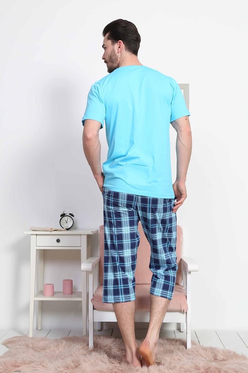 Man XXL Suprem Plaid Pattern Capri Set